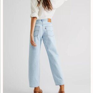 Levi's Premium Denim Baggy Dad Jeans Light Wash Big E